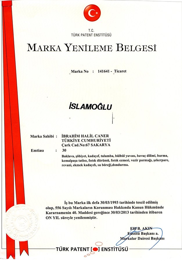 Marka Yenileme Belgesi